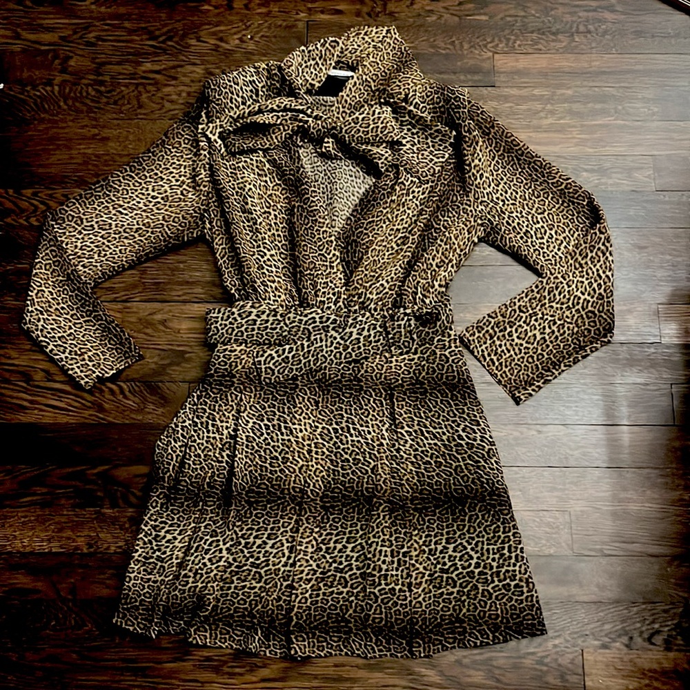 Zara Cheetah print pussybow dress